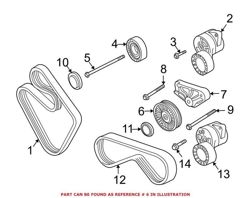 BMW Serpentine Belt Idler Pulley 11287509508